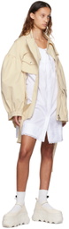 Simone Rocha Off-White Longline Biker Jacket