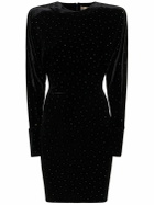 ALEXANDRE VAUTHIER - Glittered Velvet Mini Dress