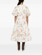 ZIMMERMANN - Floral Print Pleated Midi Dress