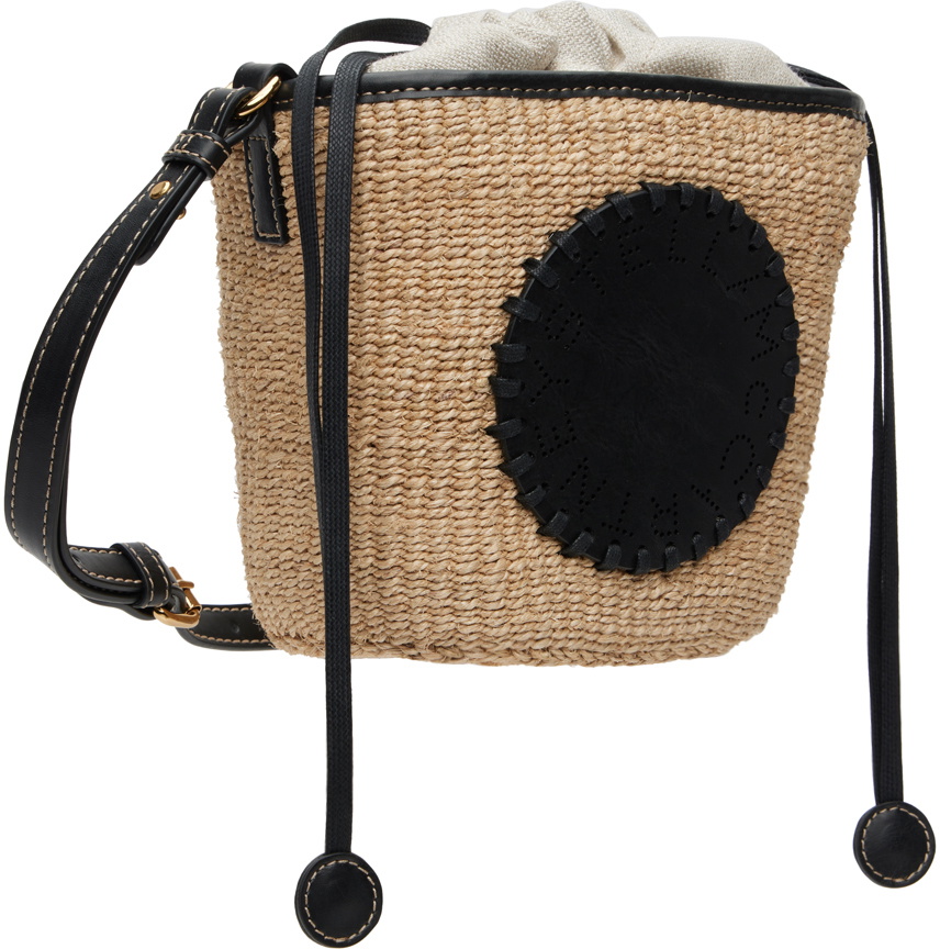 直営店☆Stella McCartney☆SALE! Raffia 巾着 バケットバッグ Women Natural Falabella Raffia Crochet Bucket Bag | Stella