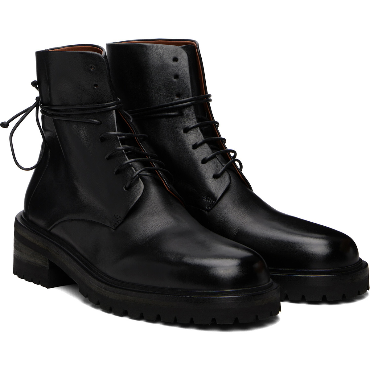 Marsèll Black Calzone Soft Pebbled Leather Boots