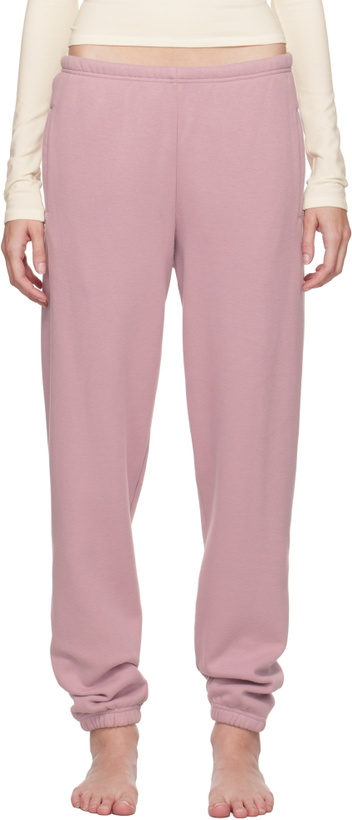 Photo: SKIMS Pink Cotton Fleece Classic Jogger Lounge Pants