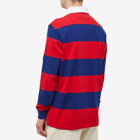 Polo Ralph Lauren Men's Striped Rugby Shirt in Red/Fall Royal