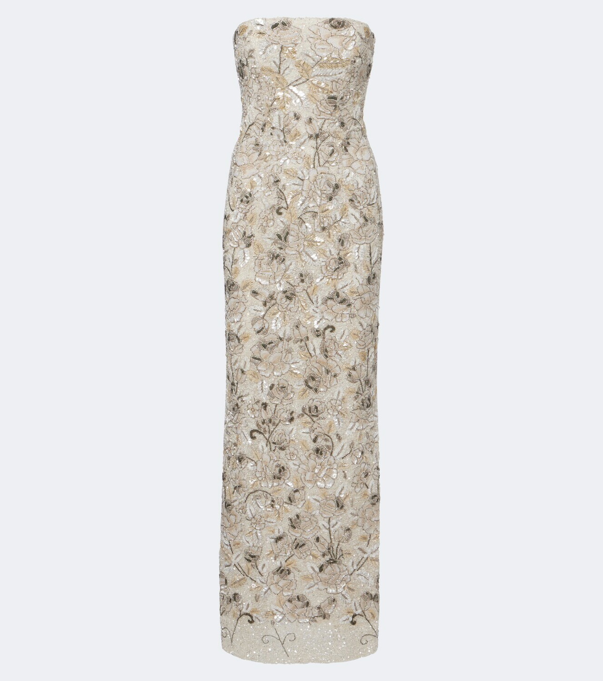 Là Fuori Icey Rose embellished floral bustier gown
