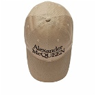 Alexander McQueen Men's Logo Cap in Beige/Black