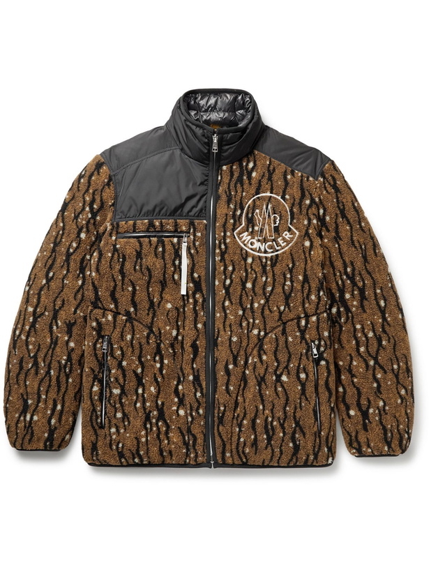 Photo: Moncler Genius - 2 Moncler 1952 Inagi Reversible Printed Fleece and Shell Down Jacket - Brown