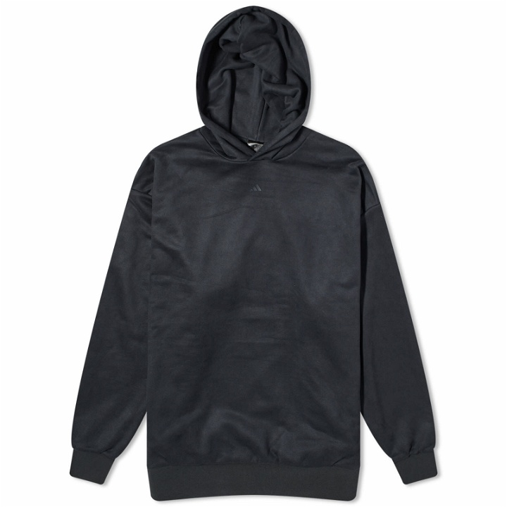 Photo: Adidas Basketball Back Logo Hoodie in Carbon