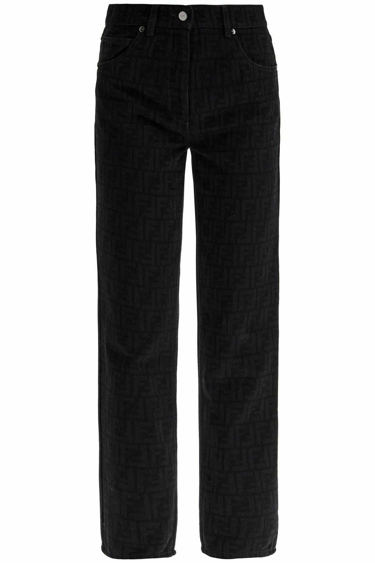 FENDI denim ff jeans in italian Black Fendi