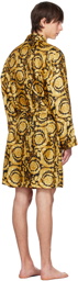 Versace Underwear Black & Gold Barocco Robe