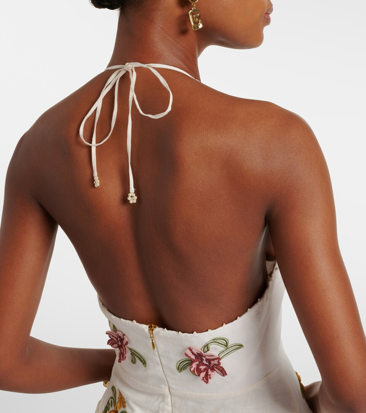 Agua by Agua Bendita Balsa Cordillera floral linen midi dress