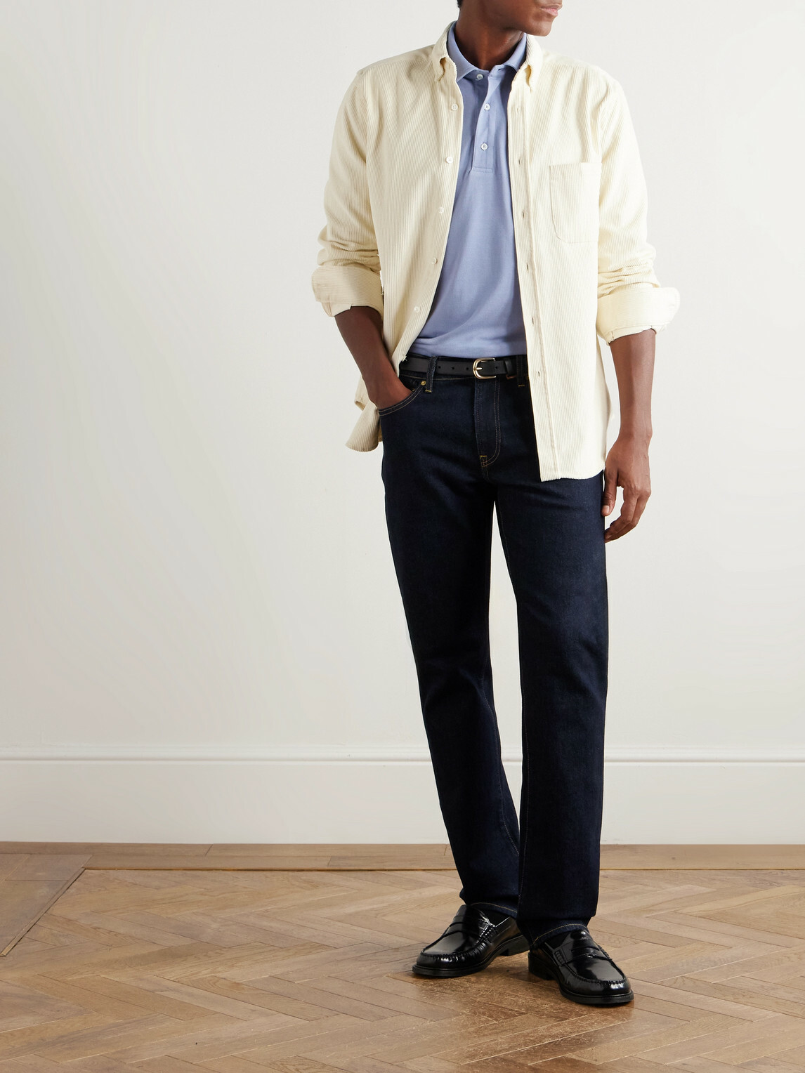 Sid Mashburn - Clift Slim-Fit Straight-Leg Stretch Jeans - Blue