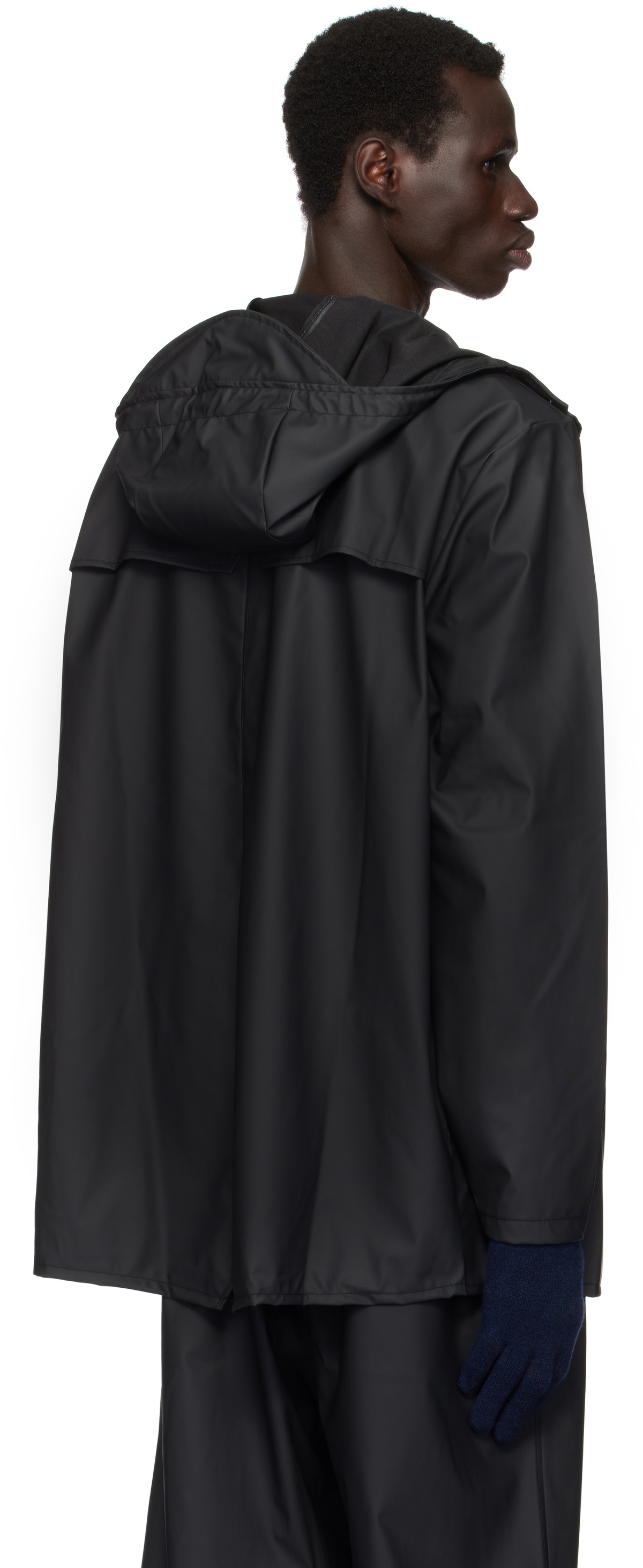 RAINS Black Breathable Rain Jacket