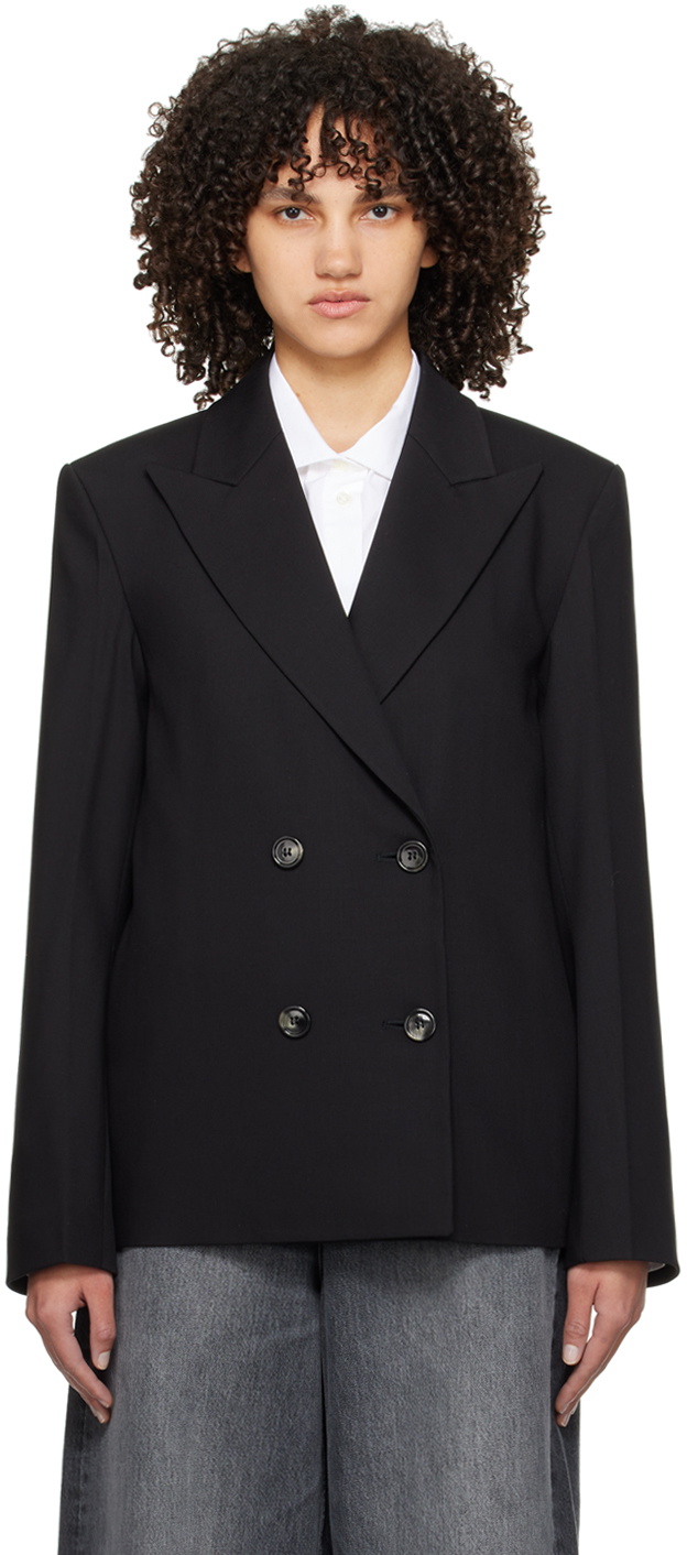 Teurn Studios Black Double-Breasted Blazer