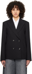 Teurn Studios Black Double-Breasted Blazer