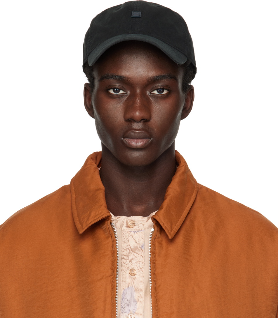 Acne Studios Black Micro Patch Cap Acne Studios