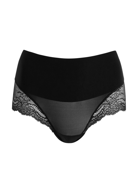Photo: Spanx Undie-Tectable Lace-trimmed Seamless Briefs Black