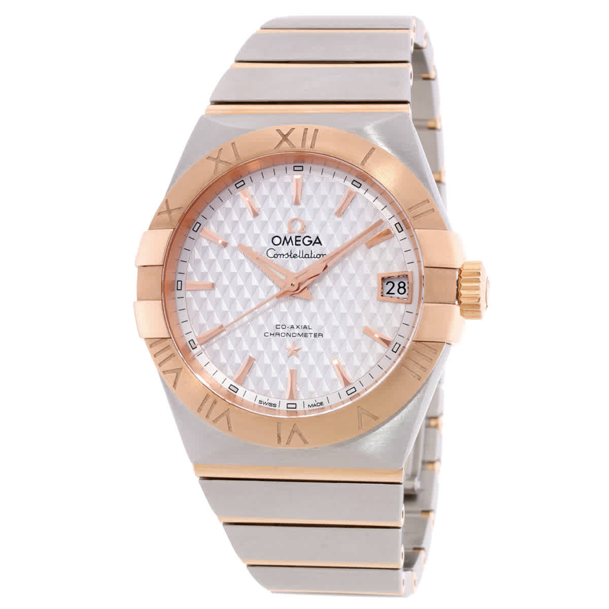 Omega Constellation Co-Axial Automatic Chronometer Silver Dial Mens Watch 12320382102008