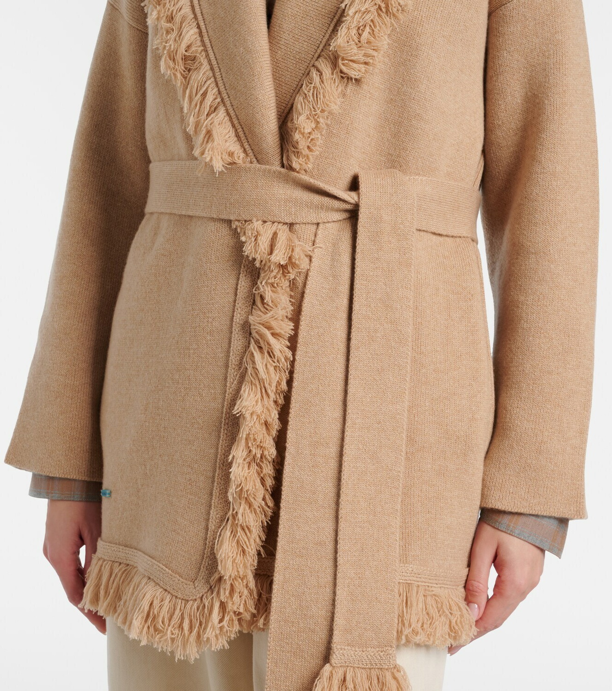 Alanui Finest fringed cashmere and cotton cardigan