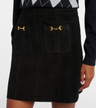 Rixo Wiley suede miniskirt