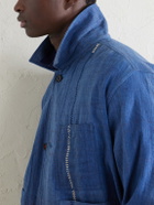 Kardo - Bodhi Cotton-Jacquard Jacket - Blue