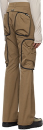 FFFPOSTALSERVICE Brown Flared Cargo Pants