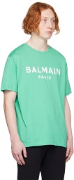 Balmain Green Printed T-Shirt
