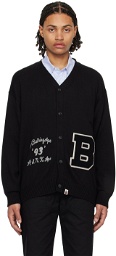 BAPE Black Embroidered Cardigan