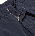 Aspesi - Slim-Fit Washed Cotton-Twill Shorts - Men - Navy