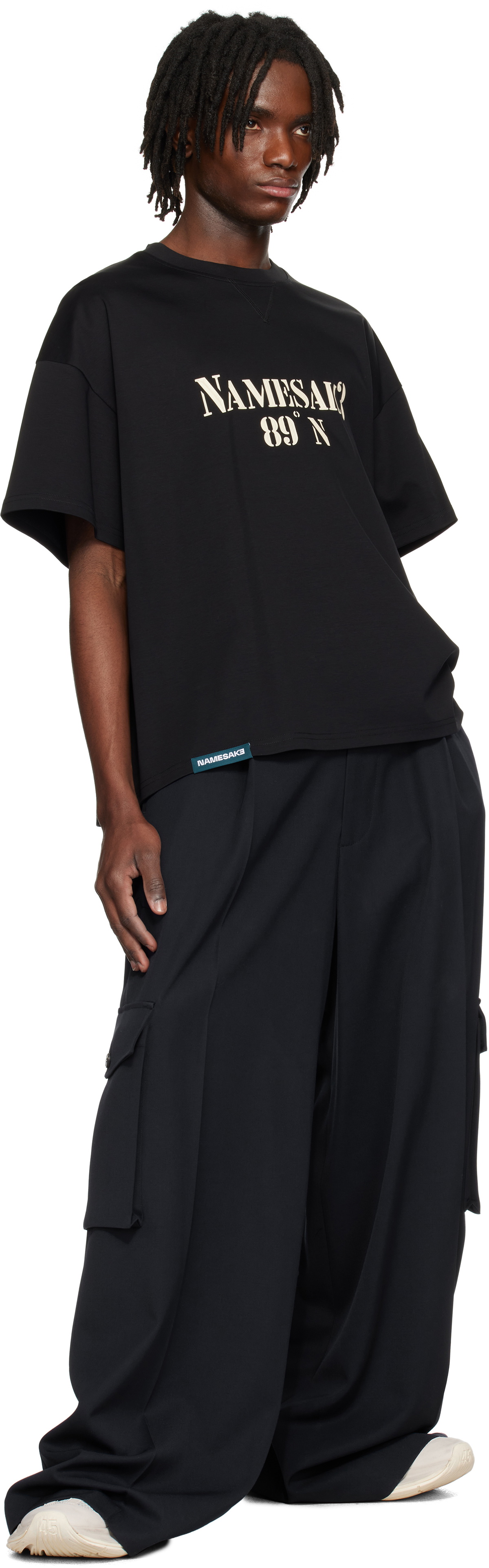 NAMESAKE Black Tobi Oversized 89' T-shirt
