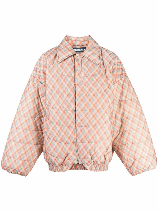 Photo: NAMESAKE Orange West Check Quilted Jacket