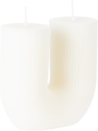 BLACK BLAZE White Curl Curl Candle