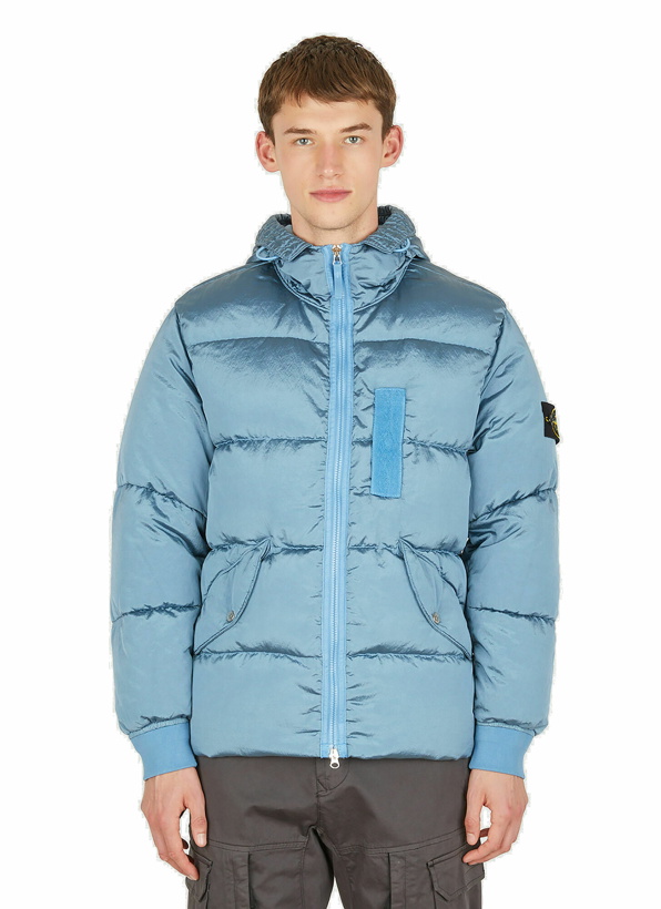 Photo: Hooded Quilted Jacket in Blue