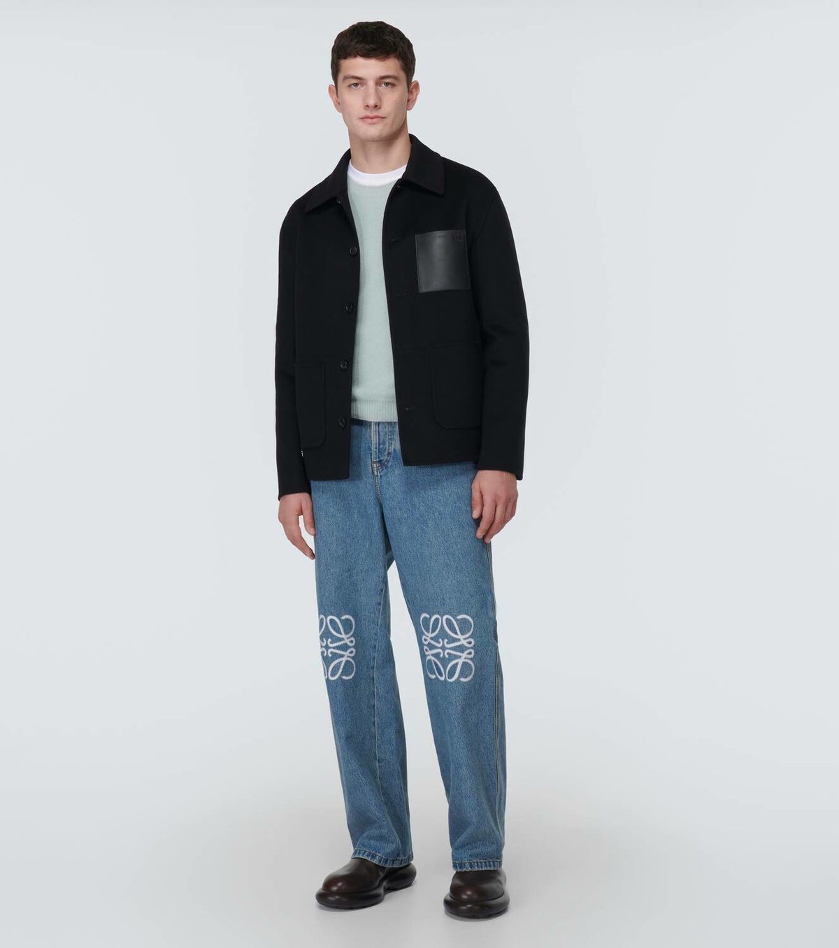 ジャケット LOEWE WOOL AND CASHMERE OVERSHIRT LOEWE Wool-Cashmere Shirt Jacket | Harrods US