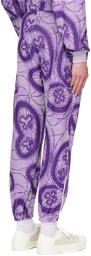 NEEDLES Purple Zipped Sweatpants
