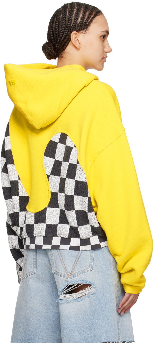 ERL Yellow Paneled Hoodie