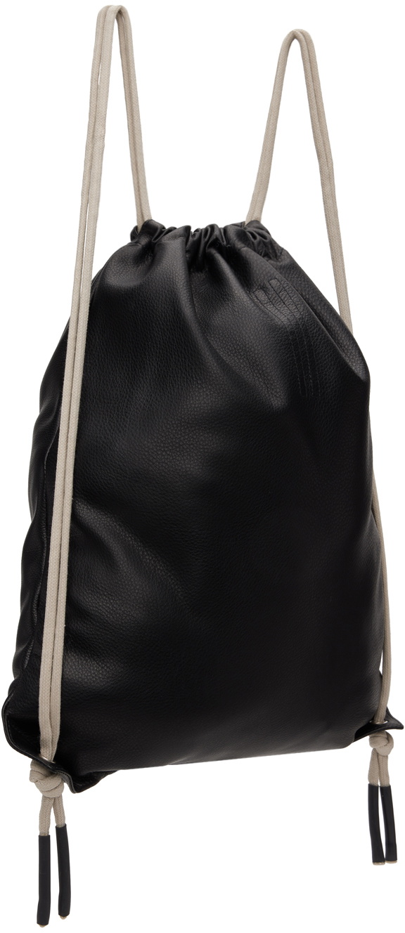 Rick Owens Black Drawstring Backpack Rick Owens