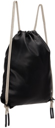 Rick Owens Black Drawstring Backpack