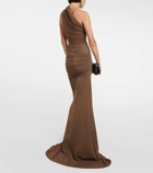 Entire Studios Draped one-shoulder jersey gown