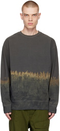 Yohji Yamamoto Gray Discharge-Dyed Sweatshirt