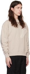 HELIOT EMIL Beige Limited Edition Crewneck Sweatshirt