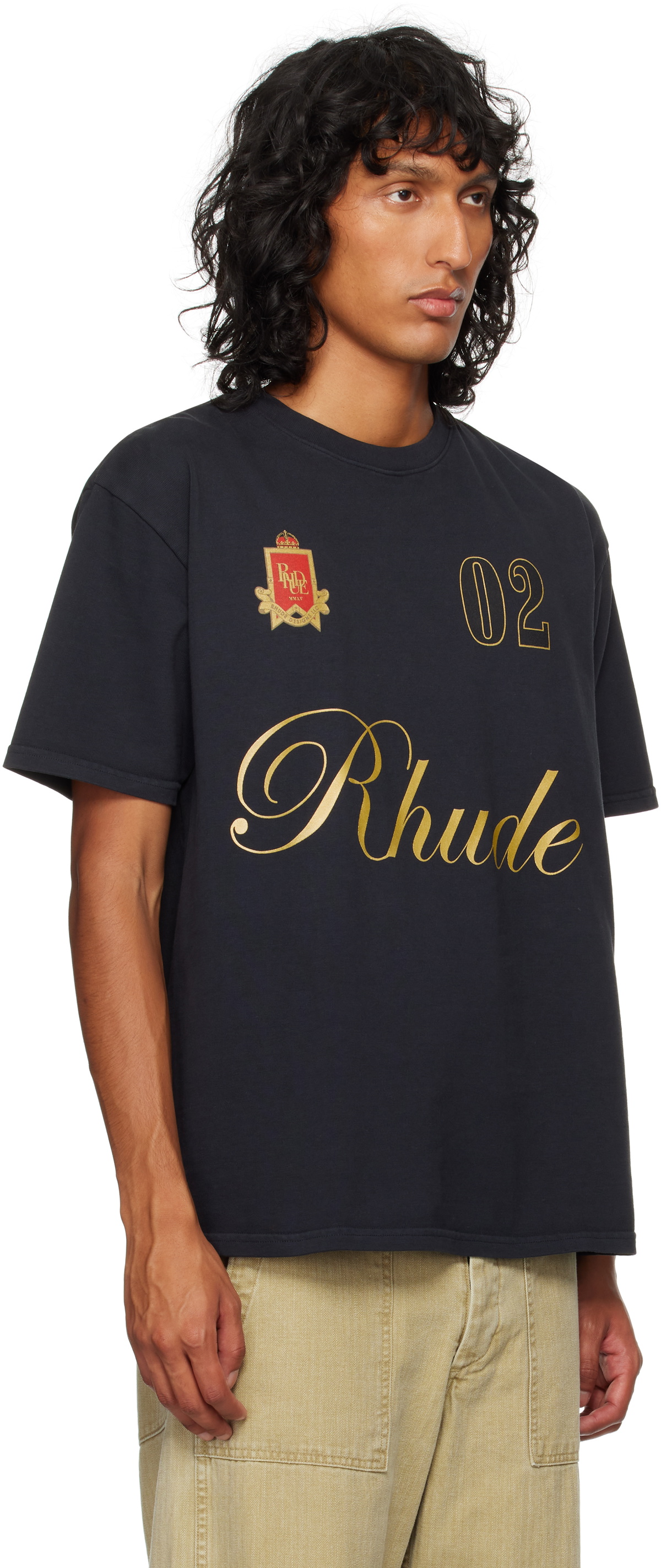 Rhude Black 'Rhude' Script T-shirt Rhude