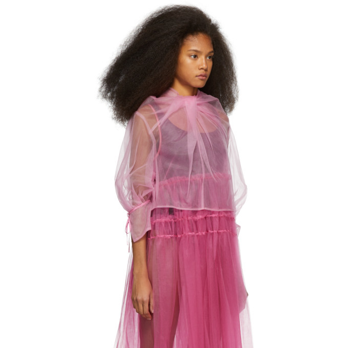 トップス Chika kisada Tulle Layered Shirt-PINK Chika kisada Tulle Layered Shirt-PINK