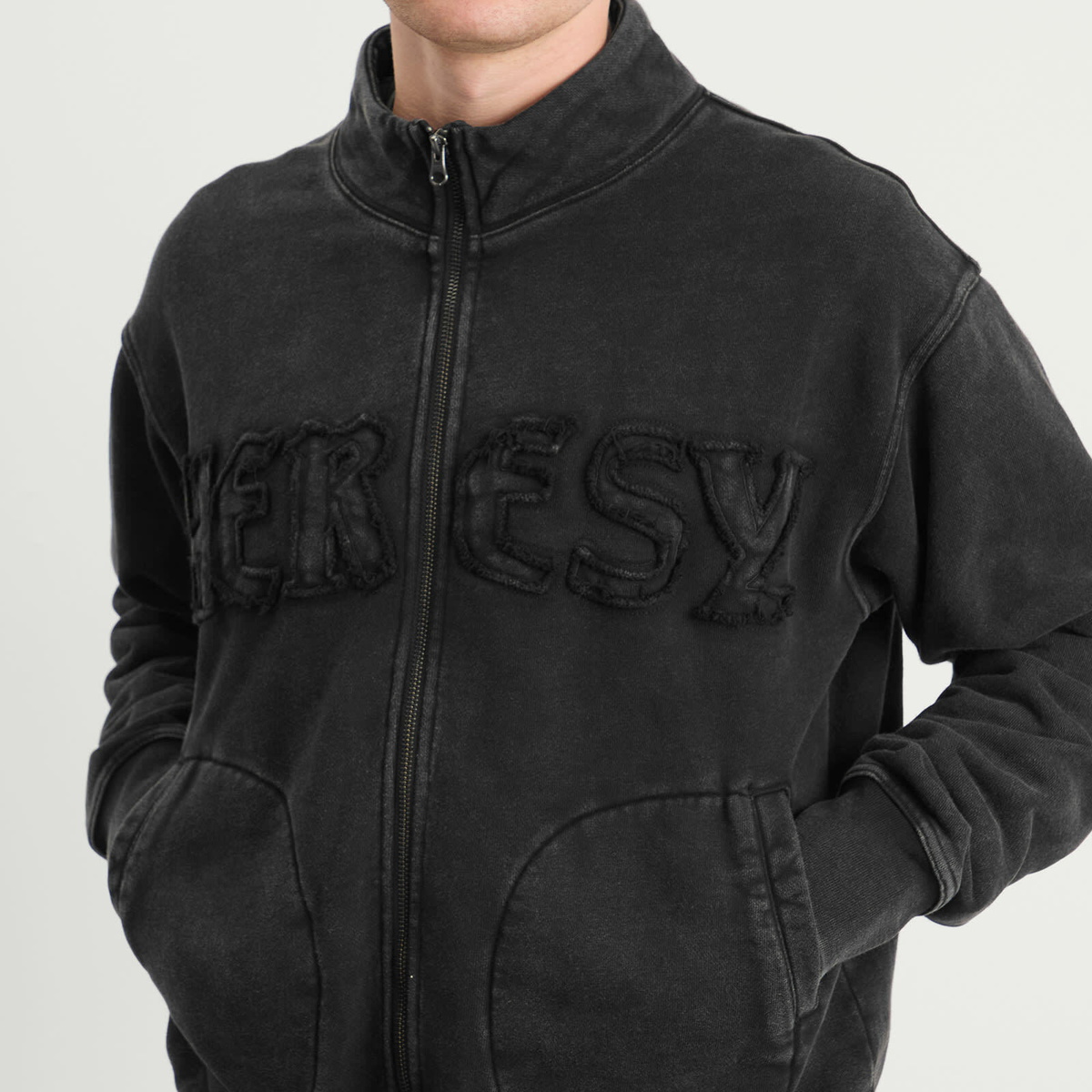 Heresy Men's Dust Zip Sweatshirt in Ash