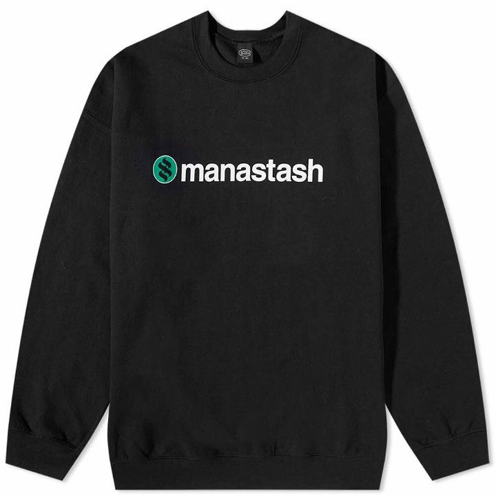 Photo: Manastash Men's Stack Logo Crew Sweat in Black