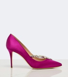 Manolo Blahnik Nadira embellished satin pumps