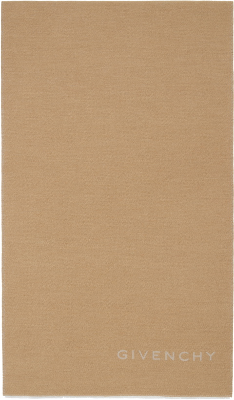 Photo: Givenchy Beige 'Givenchy' Woven Scarf