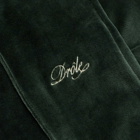 Drole de Monsieur Drôle De Monsieur Presented by END. Embroidered Velvet Fleece Trouser in Green