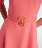 Oscar de la Renta Belted wool-blend midi dress