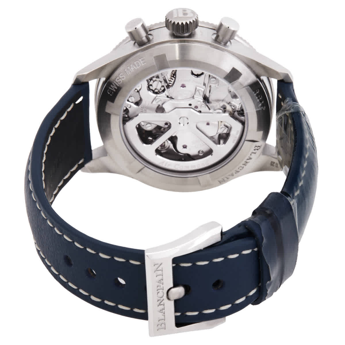 Blancpain Air Command Chronograph Automatic Blue Dial Mens Watch AC03 12B40 63A