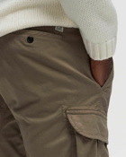 C.P. Company Stretch Sateen Ergonomic Lens Double Cargo Pants Brown - Mens - Cargo Pants